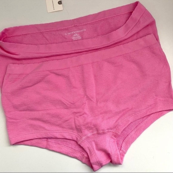 Anthropologie Danni Seamless Hipster Briefs In NWT Pink Intimate 2 PC Set - Picture 2 of 2